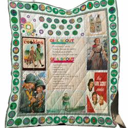 Girl Scout Promise With Badge Quilt For Girl Scout and Home Decor