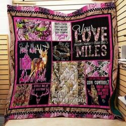 Girls Do It Better Deer Hunting Cl22100221Mdq Quilt Blanket and Home Decor