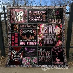 Girls Hunt Too Quilt Blanket Tm99  Quilt and Home Decor