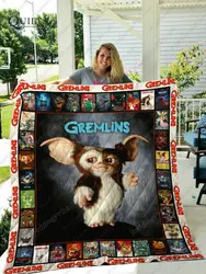 Gizmo All Season Plus Size Quilt Blanket Gift For Fans Loves Gremlins and Home Decor