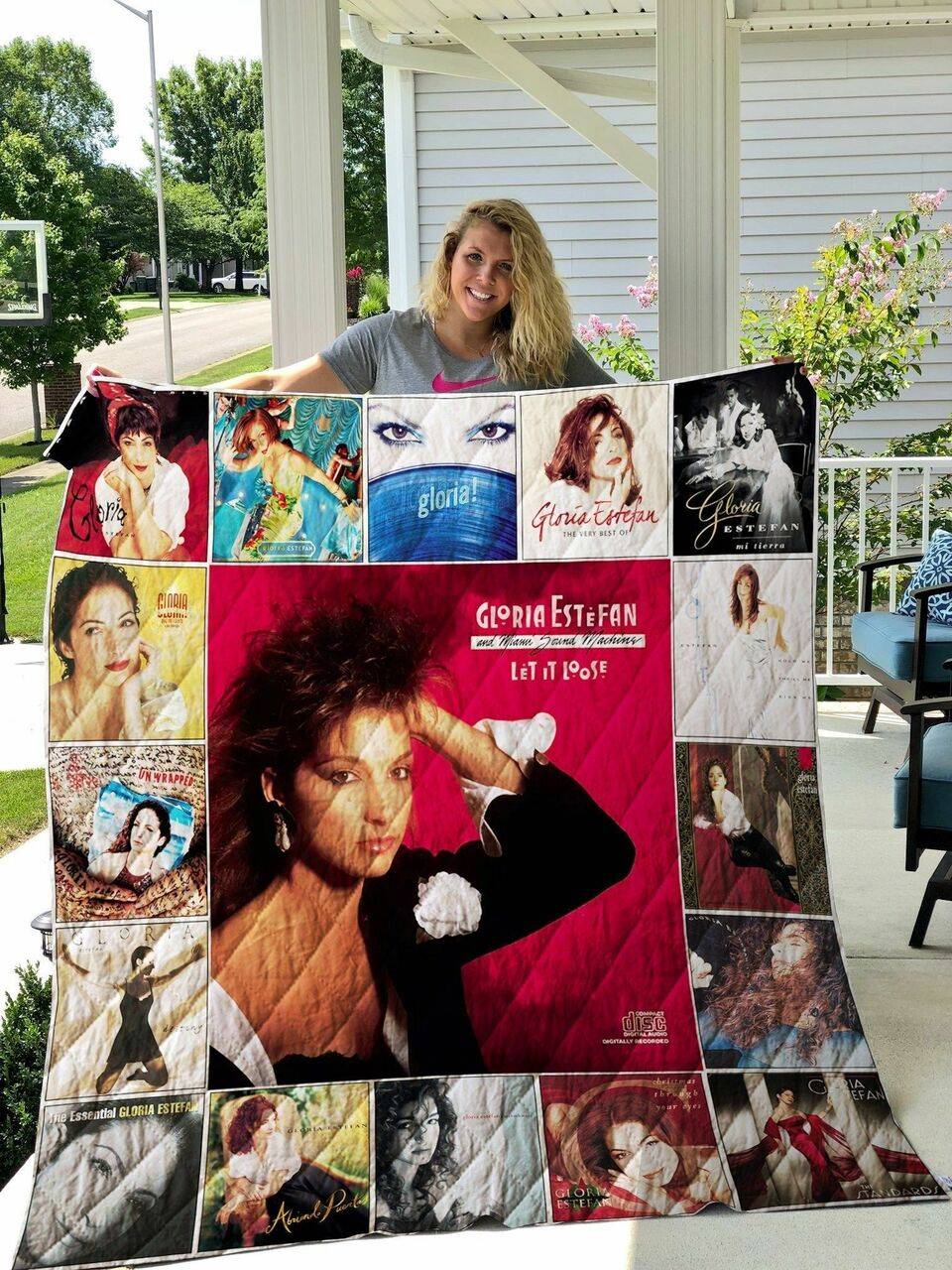 Gloria Estefan Quilt Blanket 01228 and Home Decor