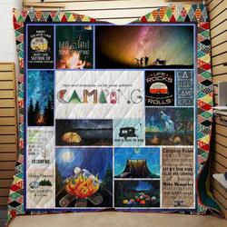 Go Camping Washable Handmade Quilt Blanket 2211-09 and Home Decor