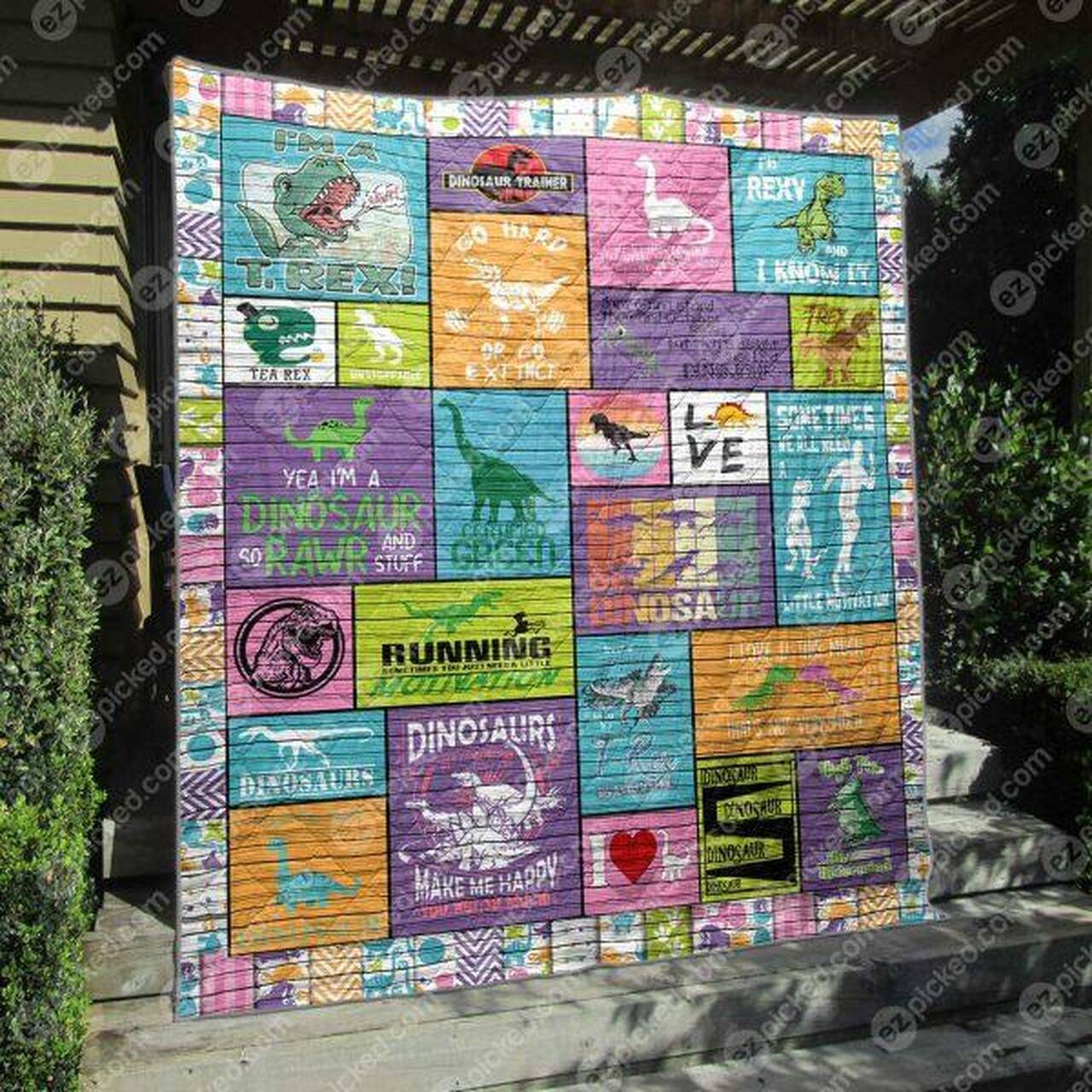 Go Hard Or Go Extinct Quilt Blanket Hp47 Quilt and Home Decor