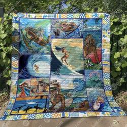 Go Surfing Quilt Blanket Yhn2  Quilt and Home Decor