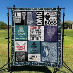 Goalie Because Lacrosse Men DHCKL0909 Quilt Blanket and Home Decor