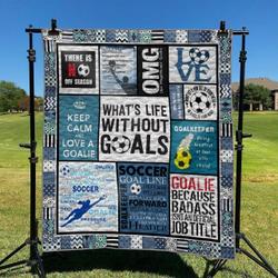 Goals Blue DHCCNA0909 Quilt Blanket and Home Decor