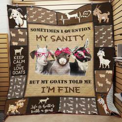 Goat Quilt Zqa and Home Decor