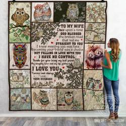 God Blessed The Broken Road Owl Quilt Ko and Home Decor