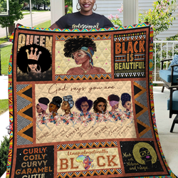 God Says You Are Unique Black Women Quilt and Home Decor