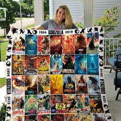 Godzilla 65 Years Poster Cover Quilt Blanket and Home Decor