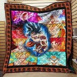 Goku Evolution Blanket Th0907 Quilt and Home Decor