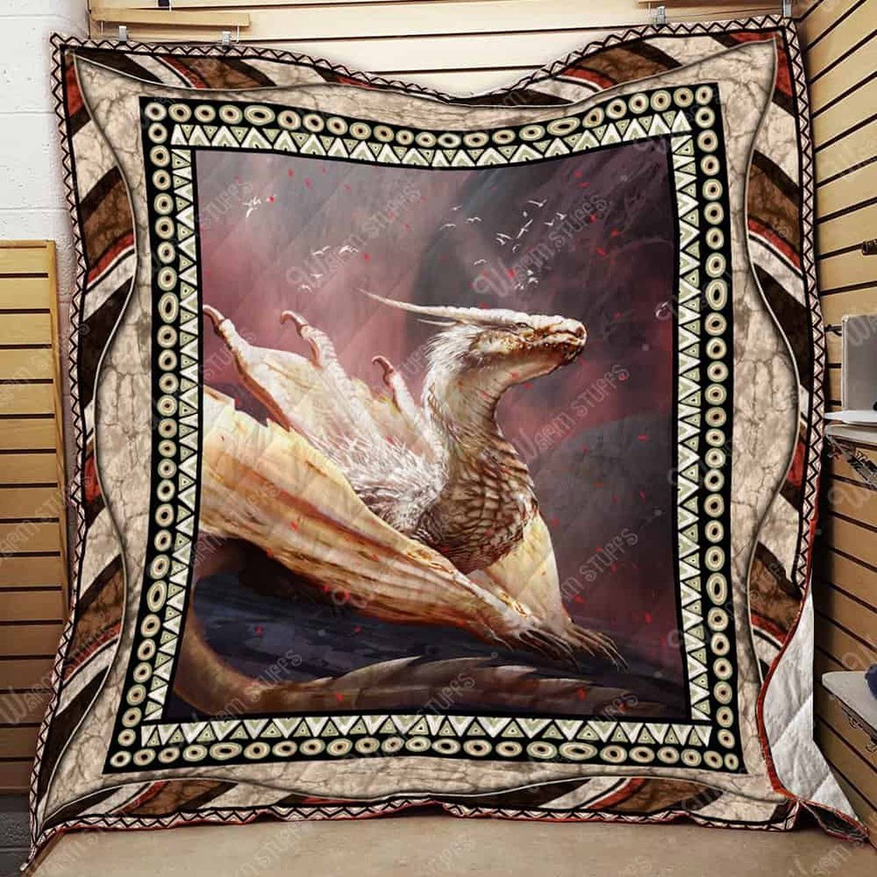 Gold Dragon Quilt and Home Decor