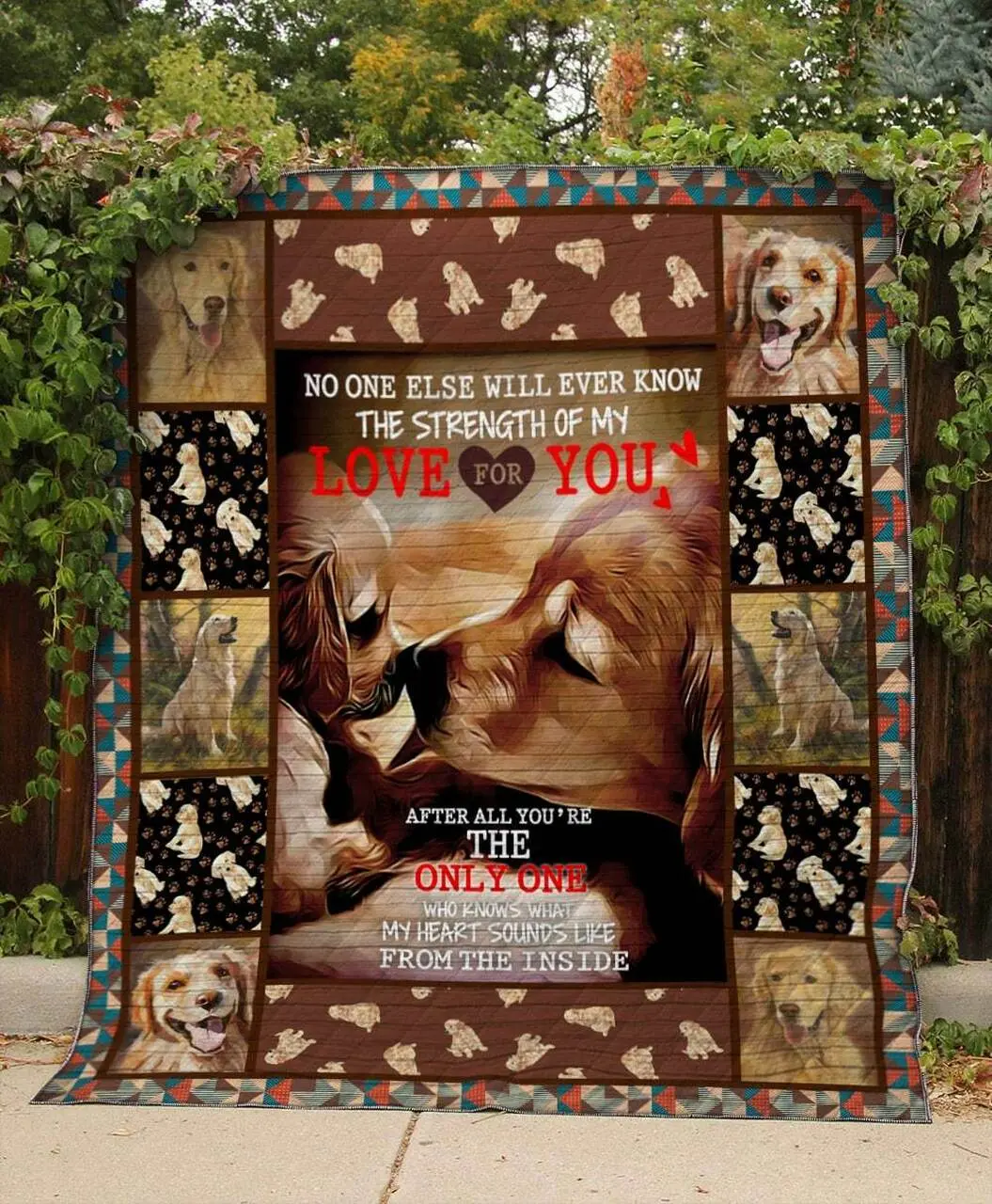 Golden Love For You Quilt and Home Decor