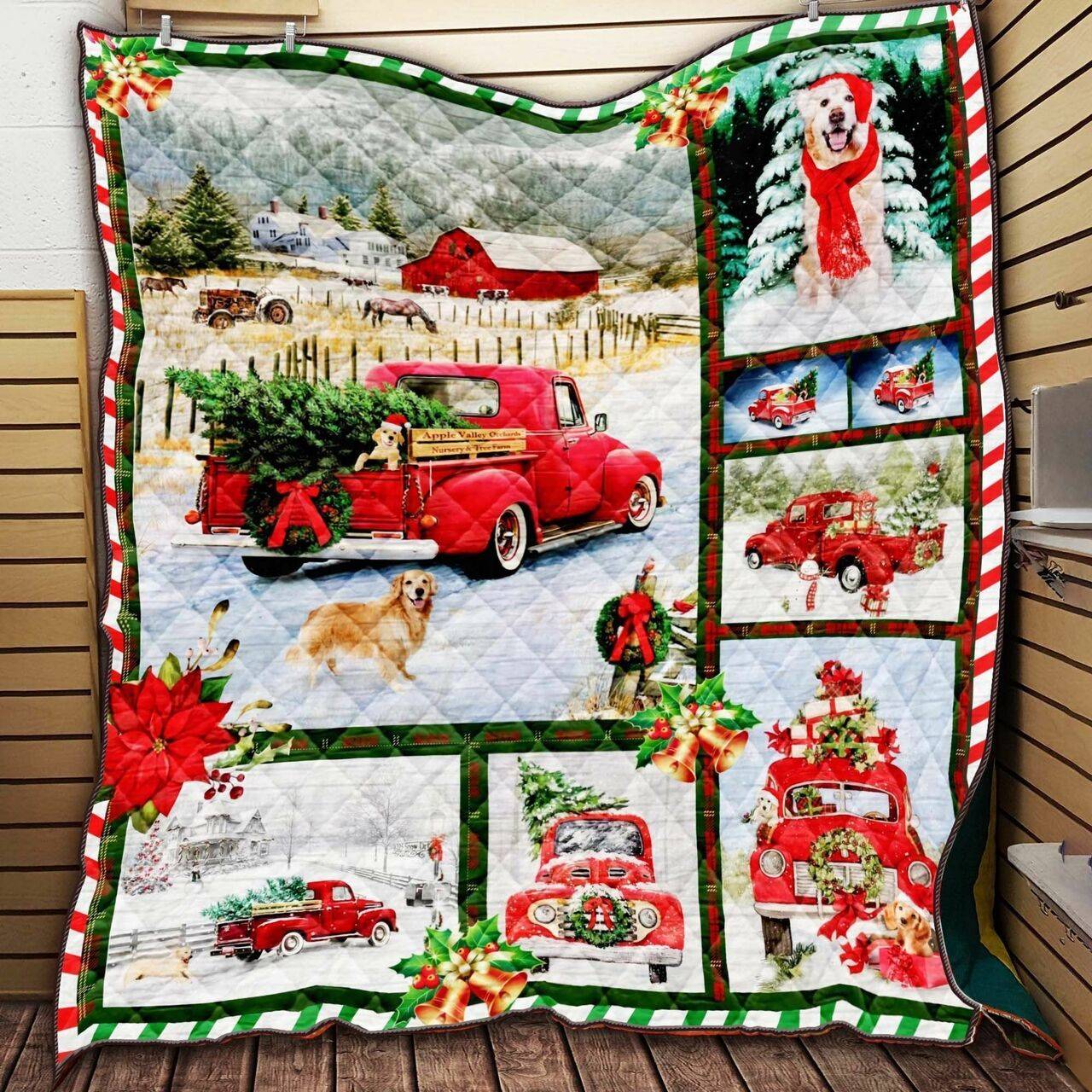 Golden Retriever And Christmas Love Quilt Blanket Dhc09121911dd and Home Decor