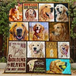 Golden Retriever Blanket Kc1807 Quilt and Home Decor