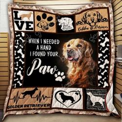 Golden Retriever Cl18100299Mdq Quilt Blanket and Home Decor