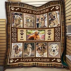 Golden Retriever Classic 3D Customized Quilt V1MM and Home Decor