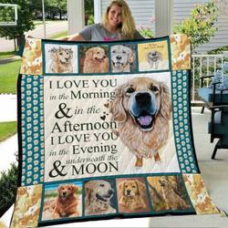 Golden Retriever DDV14 3D Customized Quilt and Home Decor