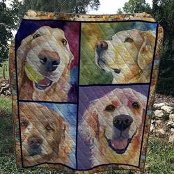 Golden Retriever Dog 1 Quilt and Home Decor