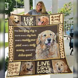 Golden Retriever Dog E Quilt Derqsn and Home Decor