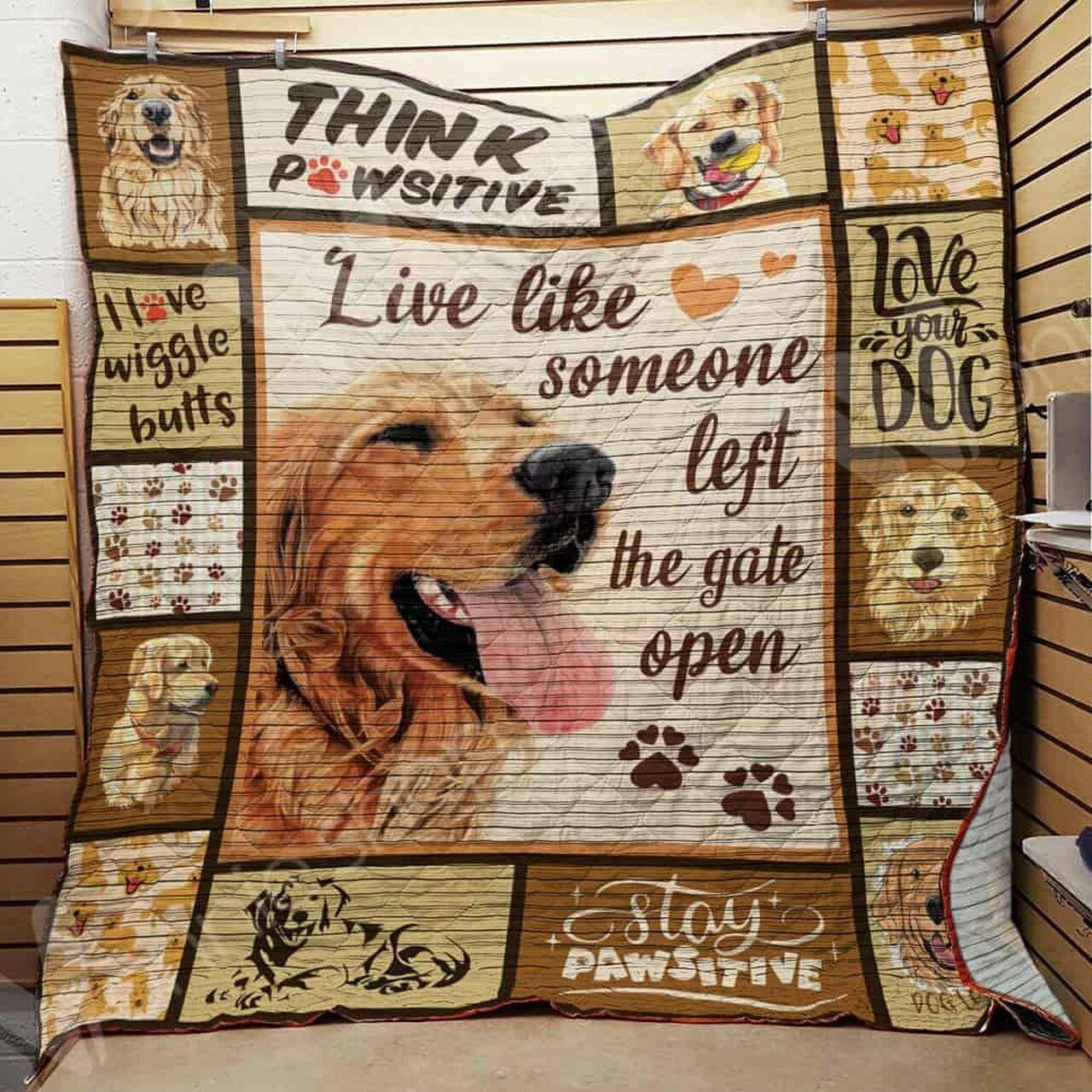 Golden Retriever Dog Quilt Blanket Dhc0302711Td and Home Decor