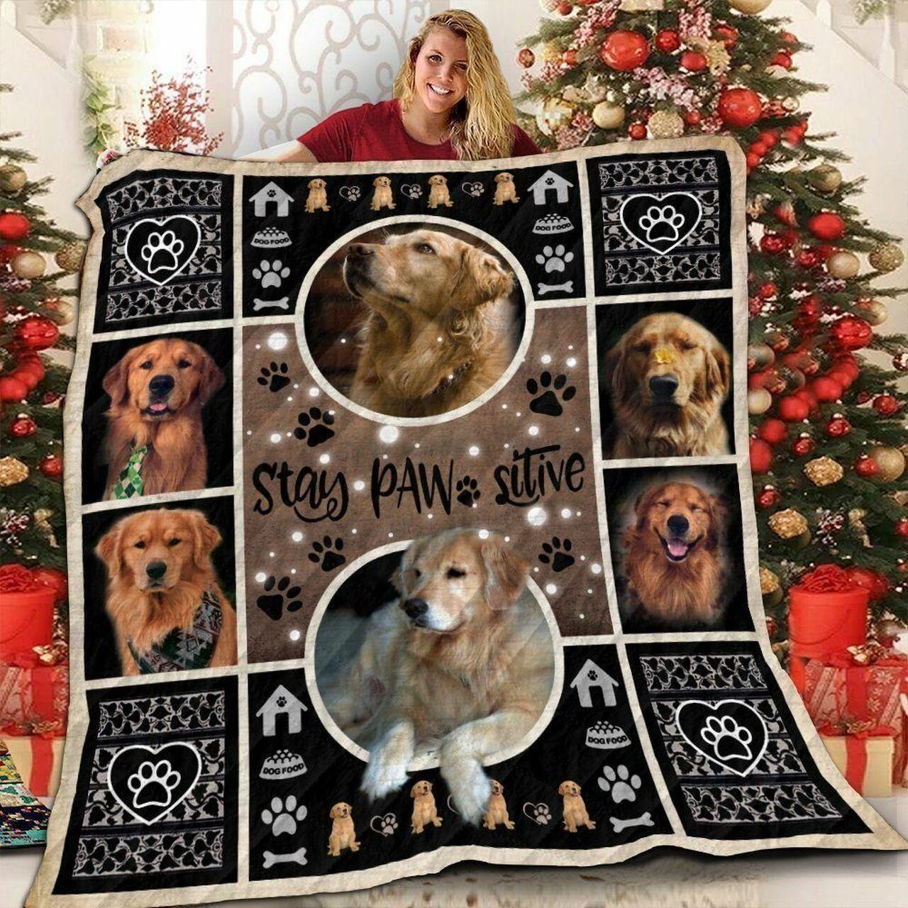 Golden Retriever Double Circle Alone 3D Customized Quilt and Home Decor