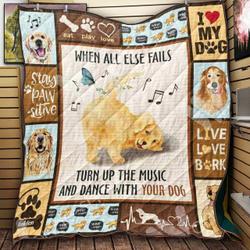 Golden Retriever Quilt Blanket ABC06011114 and Home Decor