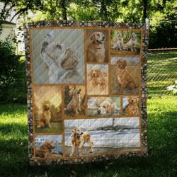 Golden Retriever Quilt Blanket and Home Decor
