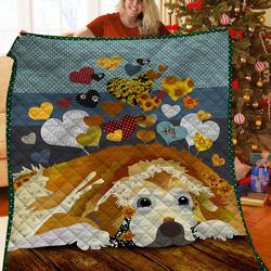 Golden Retriever Quilt Ywu and Home Decor