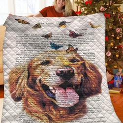 Golden Retriever Quilt Yxe and Home Decor