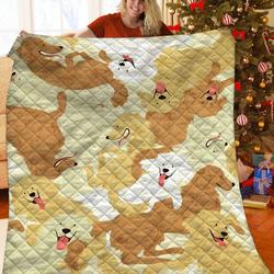 Golden Retriever Quilt Yxj and Home Decor