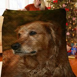 Golden Retriever Quilt Yxo and Home Decor