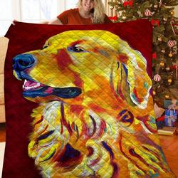Golden Retriever Quilt Yxt and Home Decor