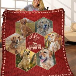 Golden Retriever Quilt Yyd and Home Decor