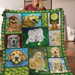 Golden Retriever Quilt Yys and Home Decor