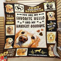 Golden Retriever Quilt Zdd and Home Decor