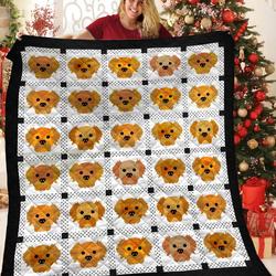 Golden Retriever Quilt Zgf and Home Decor
