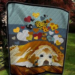Golden Retriever Td21110654 Quilt Blanket and Home Decor