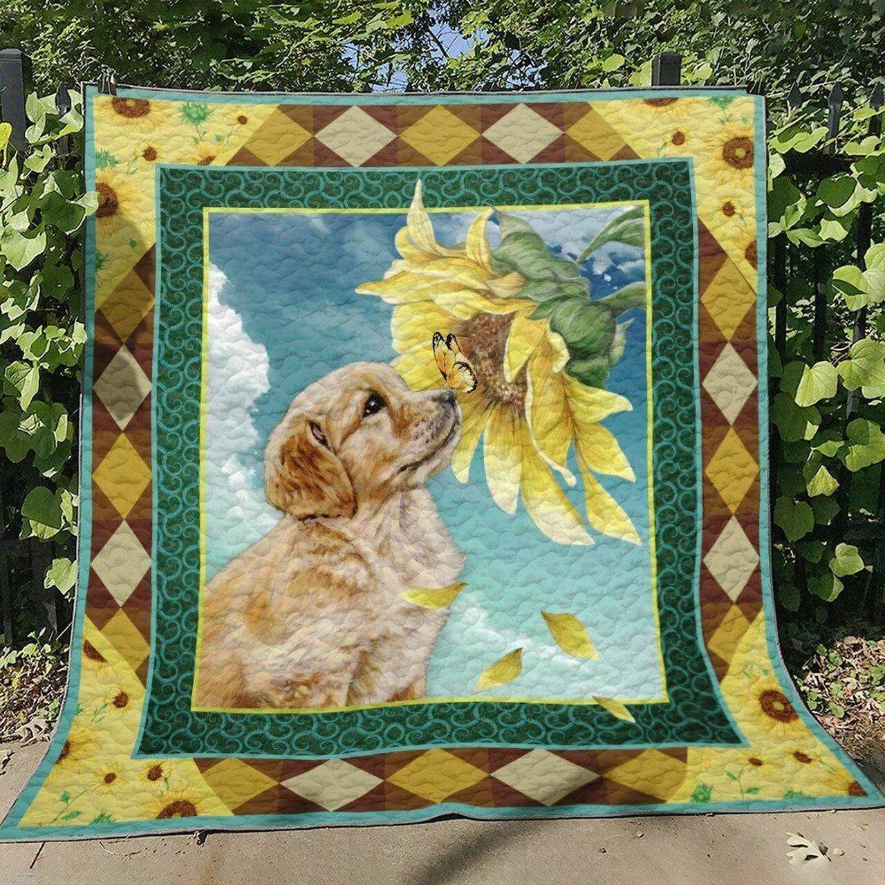 Golden Retriever Tn190705B Quilt Blanket and Home Decor