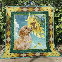 Golden Retriever Tn190705B Quilt Blanket and Home Decor
