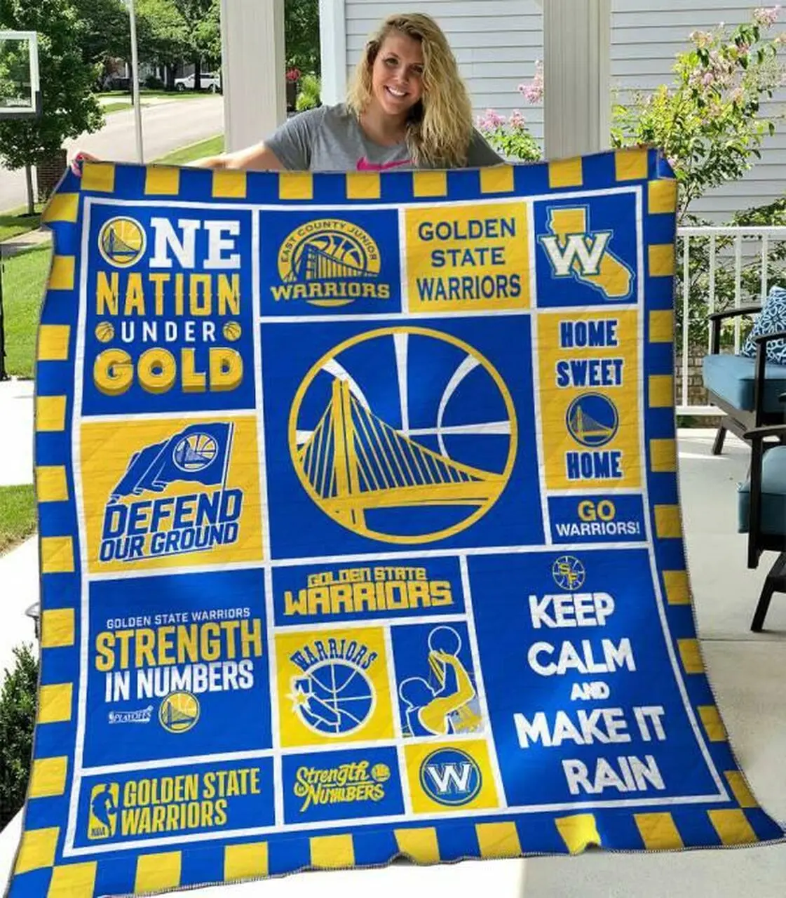 Golden State Warriors Quilt Blanket B250505 Quilt and Home Decor