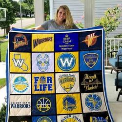 Golden State Warriors Ver 01 All Season Plus Size Quilt Blanket and Home Decor