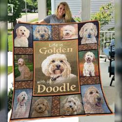 Goldendoodle Dog Awesome E Quilt Derqoq and Home Decor