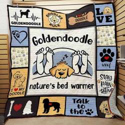 Goldendoodle Quilt Blanket ABC07111236 and Home Decor