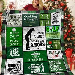 Golf Girl NT2309027CL Quilt Blanket and Home Decor