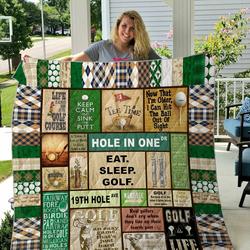 Golf Keep Calm And Sink The Putt Quilt Blanket Great Customized Blanket Gifts For Birthday Christmas Thanksgiving and Home Decor