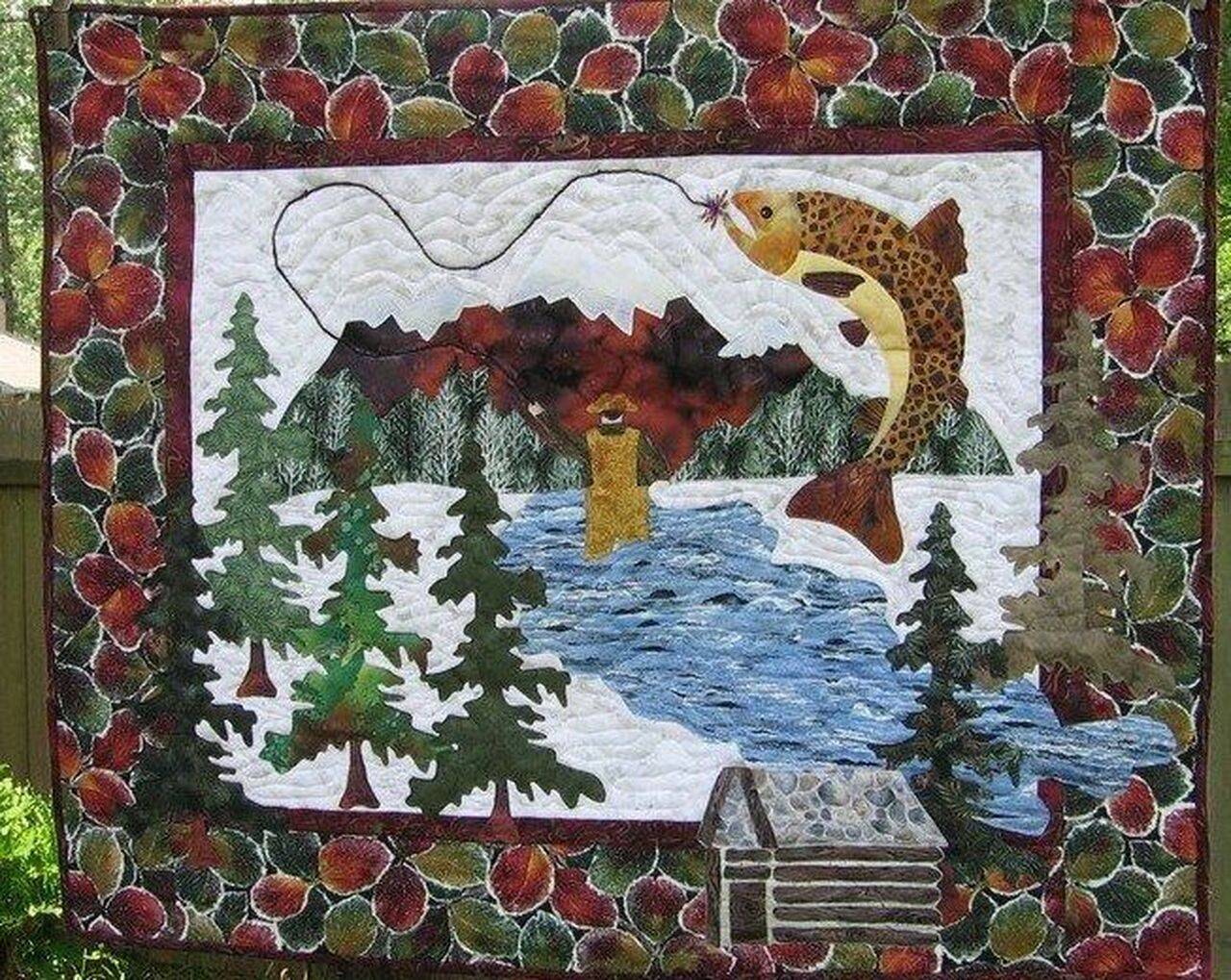 Gone Fishing HUR15765 3D Customized Quilt 2307 and Home Decor