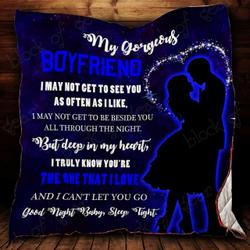 Good Night, Sleep Tight, My Boyfriend Cl2100211Mdq Quilt Blanket and Home Decor