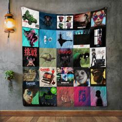 Gorillaz Album Covers Quilt Blanket and Home Decor