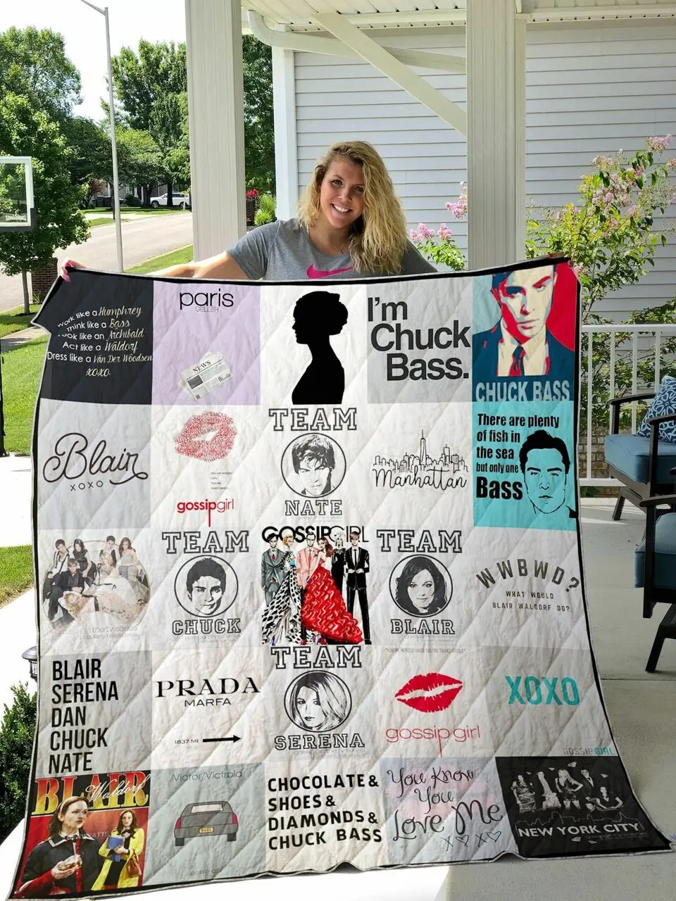 Gossip Girl T-Shirt Quilt Blanket For Fans and Home Decor